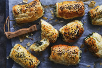 Kale and ricotta rolls.