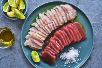 Tuna and kingfish crudo.