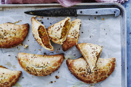 Helen Goh’s spiced lentil and vegetable pasties