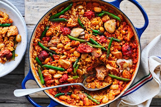 Chicken and chorizo.