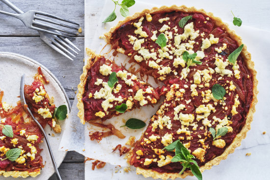 Helen Goh’s tomato, cheese and onion tart.