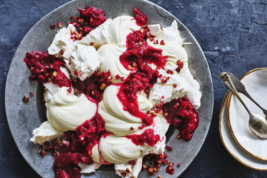 Rhubarb Eton mess.