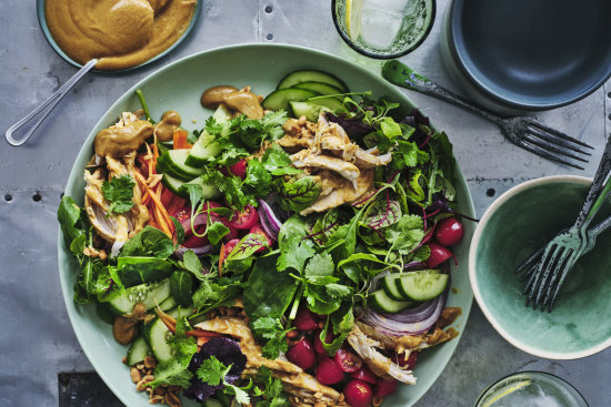 Satay chicken salad.