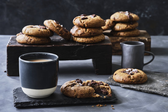 Chocolate, rye and espresso cookies.