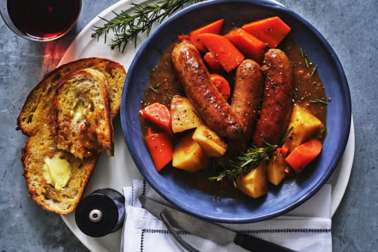 Sausage and rosemary stew.