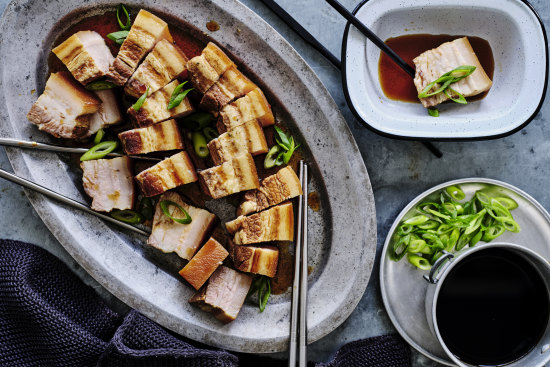 Simmered pork with ponzu.