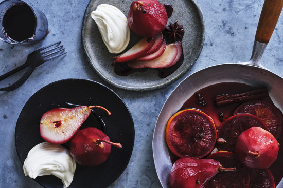 Mulled wine pears.