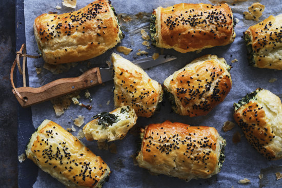 Kale and ricotta rolls.