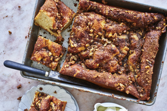 Helen Goh’s Moravian sugar cake with walnuts and cinnamon