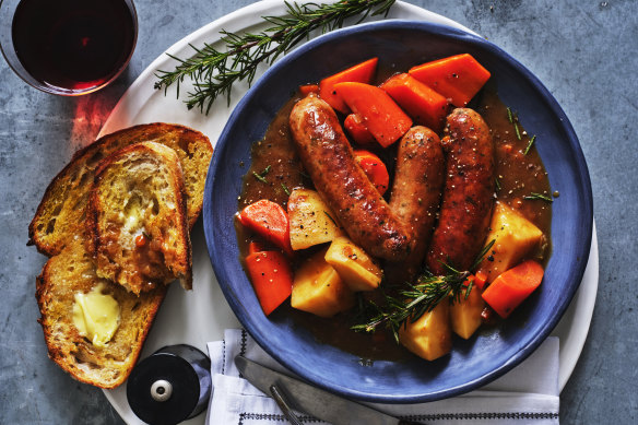 Sausage and rosemary stew.