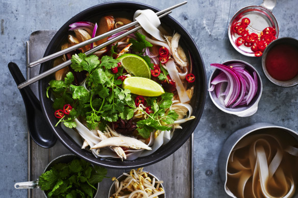 Adam Liaw’s roast chicken pho