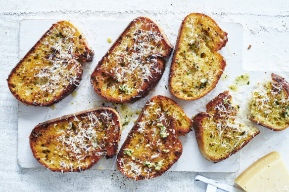 Adam Liaw’s pan-fried garlic bread