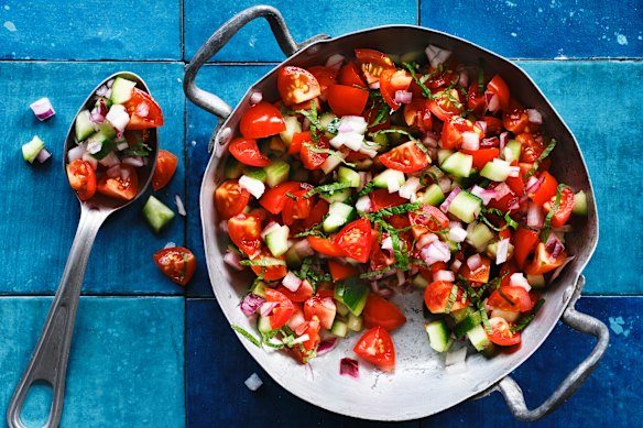 Cherry tomato katchumber.