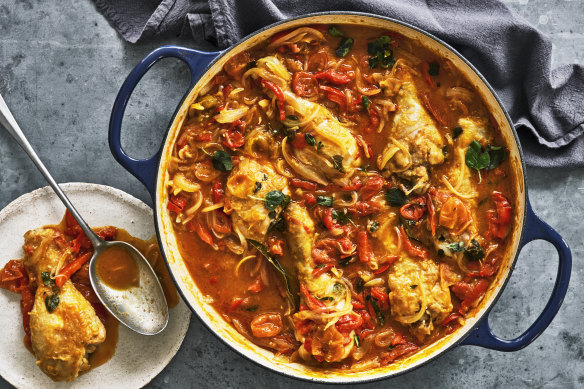 Serve this hearty Roman-style chicken with polenta or grilled bread.
