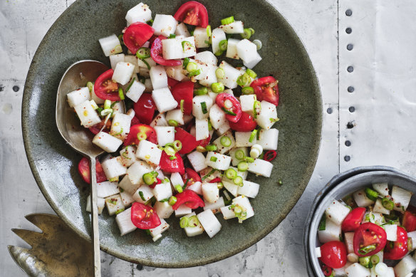 Hot radish salad.