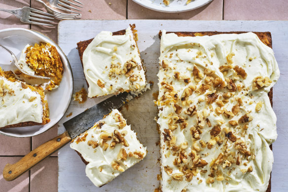 Carrot and pineapple cake.