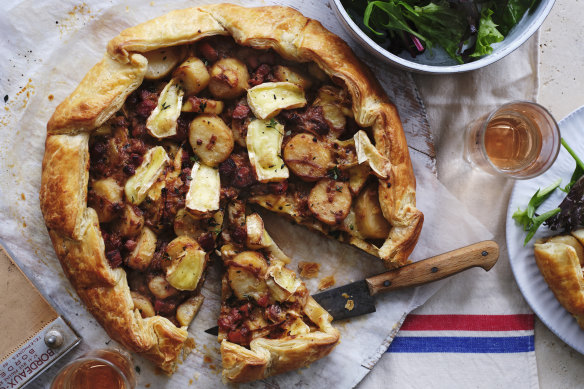 Serve this rich and cheesy tart with bitter winter leaves or steamed greens.