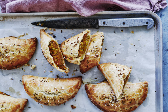 Helen Goh’s spiced lentil and vegetable pasties