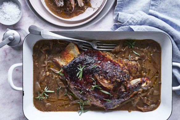 Adam Liaw’s lamb shoulder with rosemary and stout