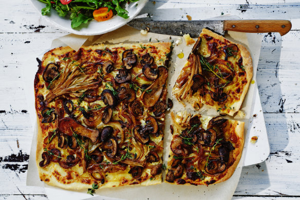 Mushroom Flammkuchen.