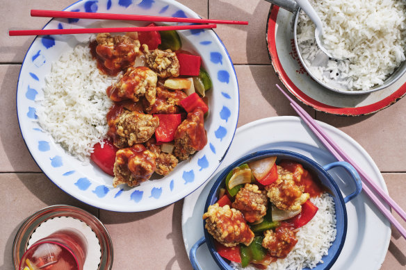 Adam Liaw’s sweet and sour pork.