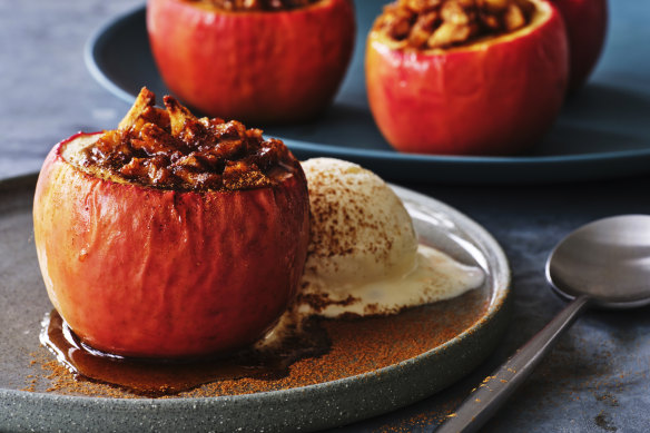 Baked cinnamon apples.