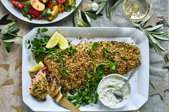 Serve the fish warm or cold, with the dill and caper sauce.