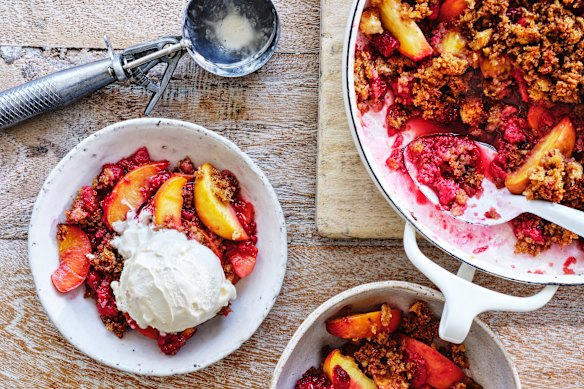 Helen Goh’s peach and raspberry Betty.