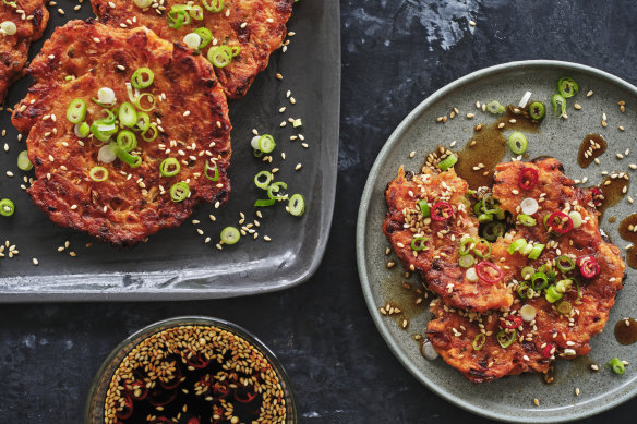 Kimchi fritters.