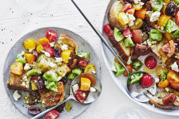 Adam Liaw’s summer salad has a good dose of hangxiety-busting tomatoes.