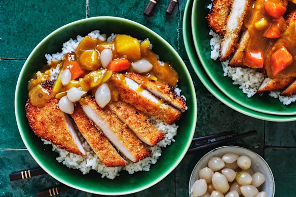 Japanese-style chicken schnitzel curry.