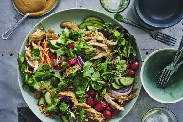 Satay chicken salad.