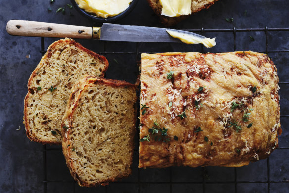 Serve a slice of this caramelised onion and cheese bread with soup or salad.
