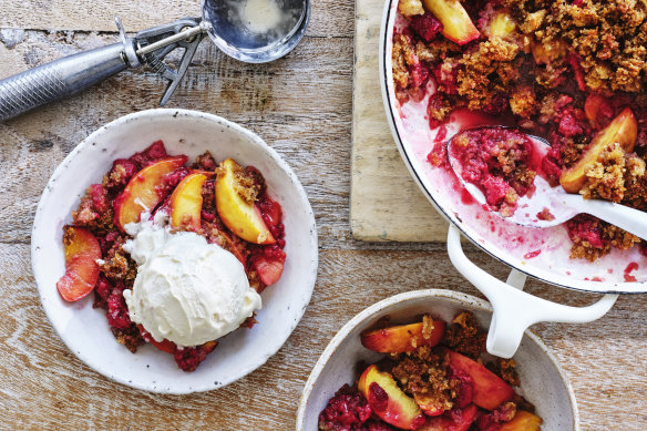 Helen Goh’s peach and raspberry Betty.