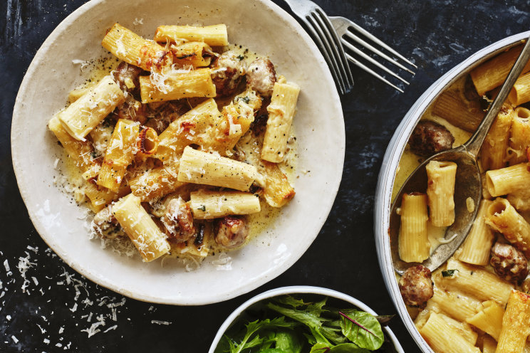 Italian Sausage Baked Mostaccioli With Cream Cheese Sausage And