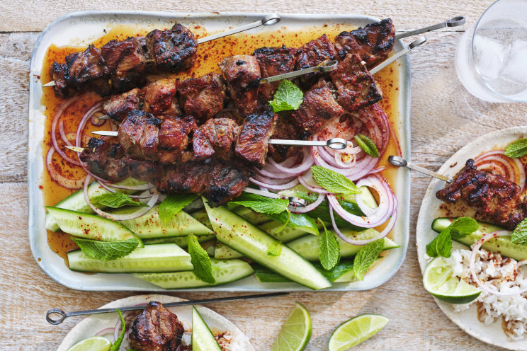 Thai coconut and lemongrass grilled pork skewers (moo ping recipe)