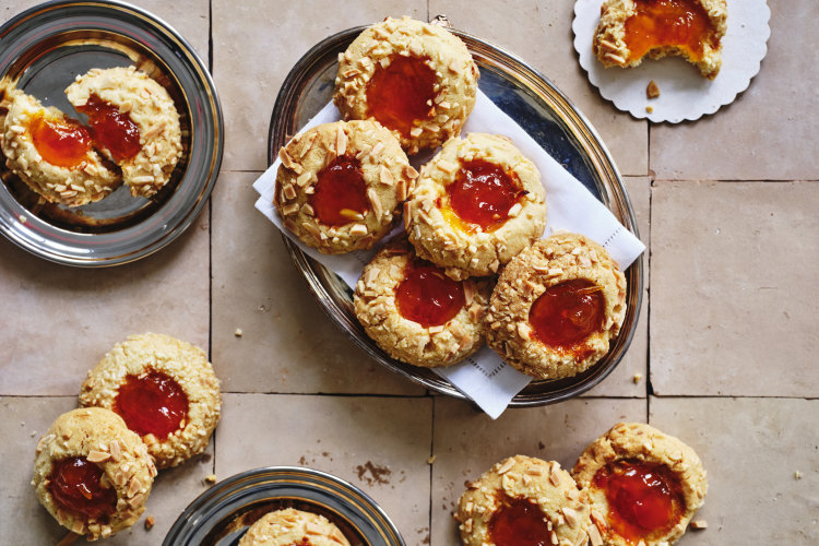 Helen Goh’s almond shortbread with Stephanie’s mother’s cumquat marmalade.