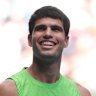 The smiling assassin: Spanish champion Carlos Alcaraz.