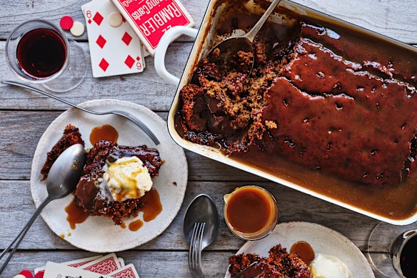 Sticky wine goes well with sticky date pudding.