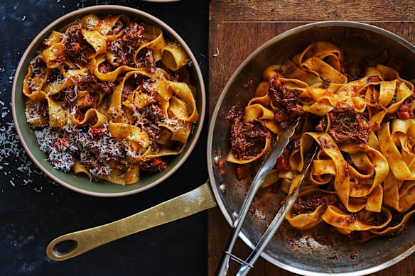 recipes Danielle Alvarez's beef short rib ragu with pappardelle.