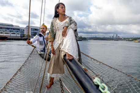 Grey Filastine and Nova Ruth aboard the Arka Kinari.