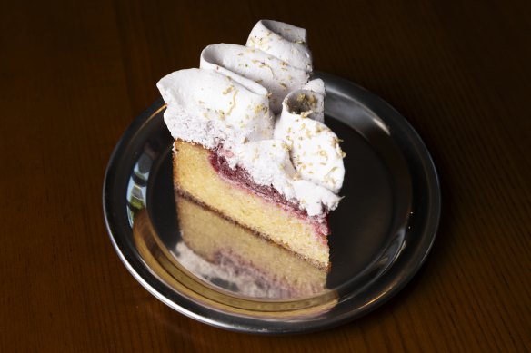 A slice of the Louise cake.
