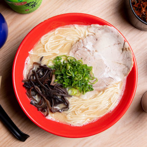 Creamy tonkotsu ramen at Hakata Gensuke in Melbourne.