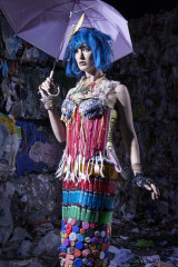 Fashion artwork White Trash created by Marina DeBris and modelled by Kelli Kickham. 