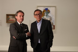 NGV director Tony Ellwood and Pompidou’s deputy director Didier Ottinger.