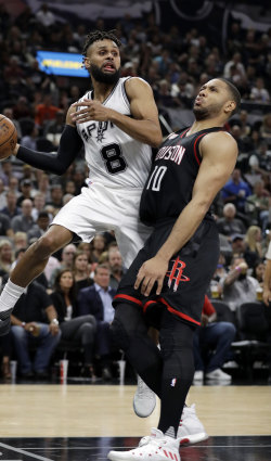 Australian Patty Mills in action for the Spurs. Photo: AP