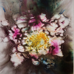 One of Cai Guo-Qiang's peony works entitled Lust.
