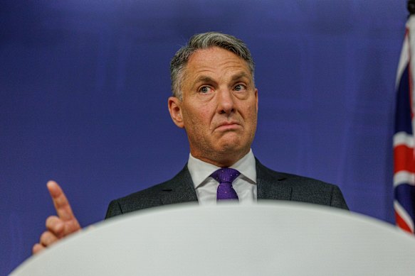 Acting Prime Minister Richard Marles responds to questions on September 24.