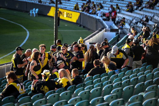 A capped crowd at the MCG earlier this year.