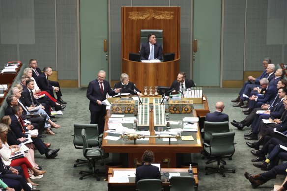 Prime Minister Anthony Albanese spars with the opposition in what might be the final question time of this term of parliament.